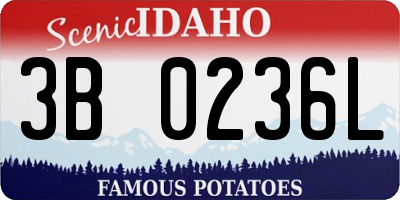 ID license plate 3B0236L