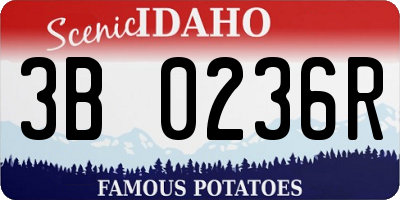ID license plate 3B0236R