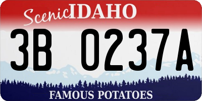 ID license plate 3B0237A