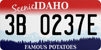ID license plate 3B0237E