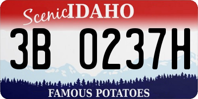 ID license plate 3B0237H