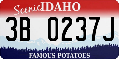 ID license plate 3B0237J