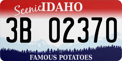 ID license plate 3B0237O