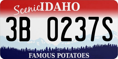 ID license plate 3B0237S