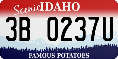 ID license plate 3B0237U