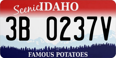 ID license plate 3B0237V