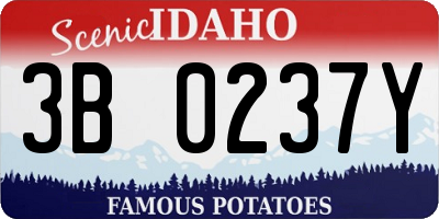 ID license plate 3B0237Y