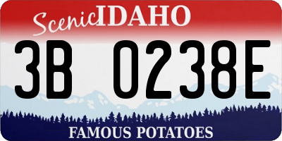 ID license plate 3B0238E