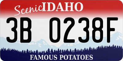 ID license plate 3B0238F