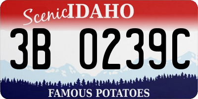 ID license plate 3B0239C