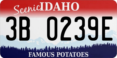 ID license plate 3B0239E