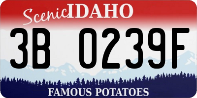 ID license plate 3B0239F