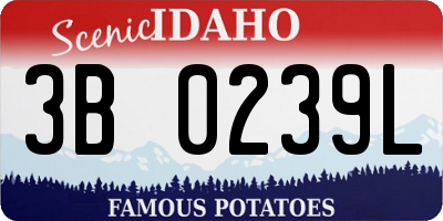 ID license plate 3B0239L