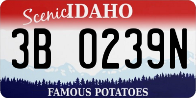 ID license plate 3B0239N
