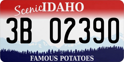 ID license plate 3B0239O