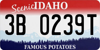 ID license plate 3B0239T
