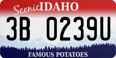 ID license plate 3B0239U