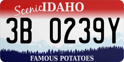 ID license plate 3B0239Y