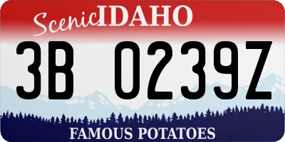 ID license plate 3B0239Z