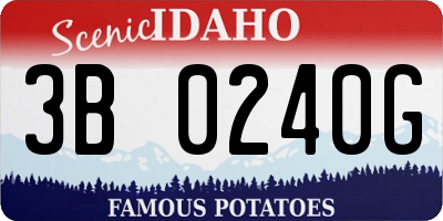 ID license plate 3B0240G