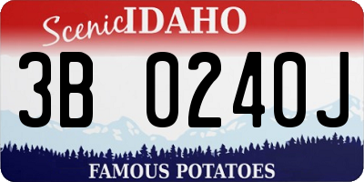 ID license plate 3B0240J