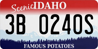 ID license plate 3B0240S