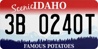 ID license plate 3B0240T