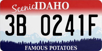 ID license plate 3B0241F