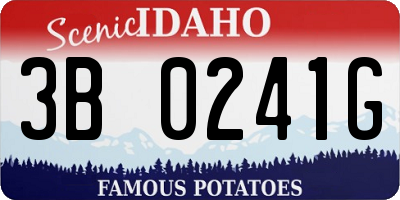 ID license plate 3B0241G