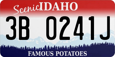 ID license plate 3B0241J