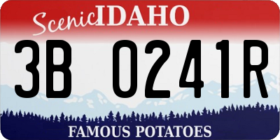 ID license plate 3B0241R