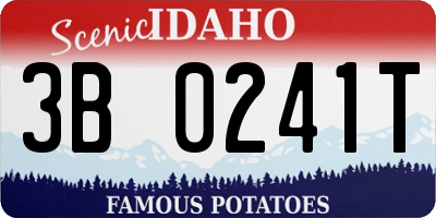ID license plate 3B0241T