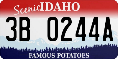 ID license plate 3B0244A