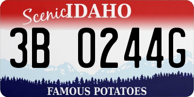 ID license plate 3B0244G
