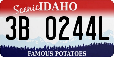 ID license plate 3B0244L
