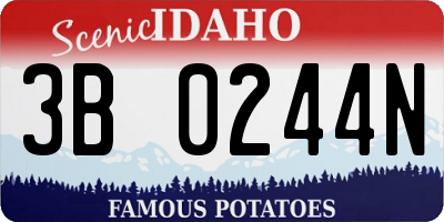 ID license plate 3B0244N