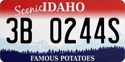 ID license plate 3B0244S