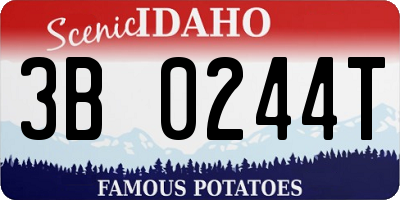 ID license plate 3B0244T