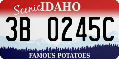 ID license plate 3B0245C