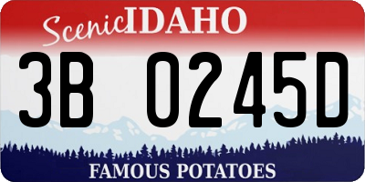 ID license plate 3B0245D
