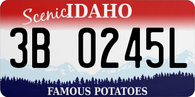 ID license plate 3B0245L