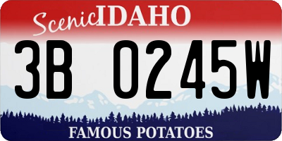 ID license plate 3B0245W