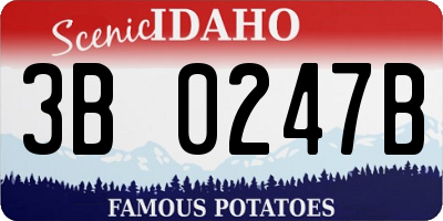 ID license plate 3B0247B