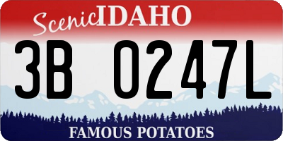 ID license plate 3B0247L