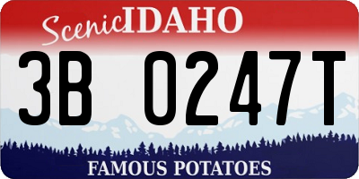 ID license plate 3B0247T