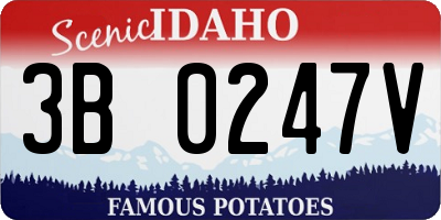 ID license plate 3B0247V
