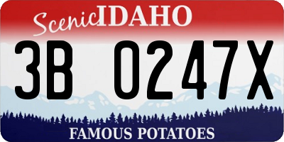 ID license plate 3B0247X
