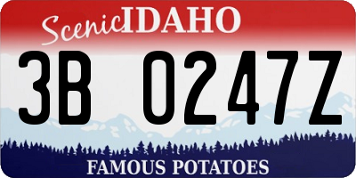 ID license plate 3B0247Z