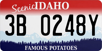 ID license plate 3B0248Y