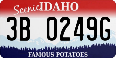 ID license plate 3B0249G